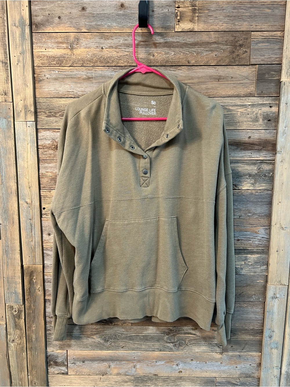 So Women’s Olive Pullover Sweater - size L